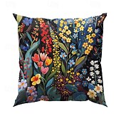 baratos estilo floral e plantas-1 pçs Veludo Cobertura de Almofada, Imprimir Simples Casual Quadrada Tradicional Clássico