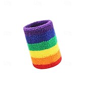 olcso Kiegészítők-LMBT LMBTQ Szivárvány Izzadságelnyelő fejpánt Csuklóvédő Felnőttek Férfi Női meleg leszbikus Pride Parade Büszkeség hónapja Álarcos mulatság Könnyű farsangi jelmez