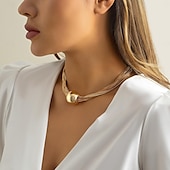 abordables Colliers-Collier Pendentif Plaqué argent Strass Femme Luxe Franges Franges Mariage Rond Colliers Tendance Pour Mariage Soirée
