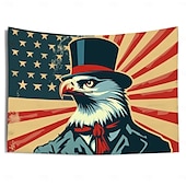 cheap 4th of July-4th of July Independence Day Hanging Tapestry Wall Art Large Tapestry Mural Decor Photograph Backdrop Blanket Curtain Home Bedroom Living Room Decoration Great Eagle