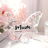 levne Sochy-motýlí plaketa dárky pro maminku nejlepší maminka dárky k narozeninám dárek k Vánocům nebo ke dni matek pro maminku krásná akrylová plaketa ve tvaru motýla promyšlená maminka dárky od dcery syna - mé