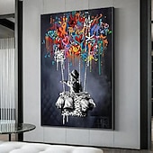 levne Abstraktní malby-ručně vyráběné panoráma města pop art olejomalba street art malba texturované plátno umění panorama krajiny umění městské pouliční scéna malba moderní výzdoba obývacího pokoje