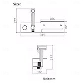 economico Rubinetti per bidet-spruzzatore per bidet oro spazzolato valvola in ottone a pulsante nascosto con ripiano porta carta spruzzatore in plastica tubo in pvc grigio