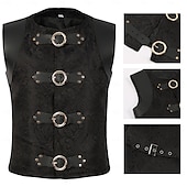 cheap Tops-Retro Vintage Medieval Renaissance Cosplay Costume Vest Ren Faire Knight Ritter Ranger Men&#039;s Viking Fantasy Halloween Carnival Masquerade Performance Casual Daily Renaissance Fair Adults&#039; Vest