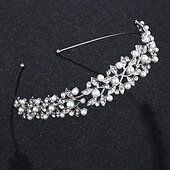 billige Hodebånd-pannebånd Hodepryd Legering Bryllup Enkel Brude Med Imiterte Perler Hodeplagg Hodeplagg