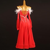 abordables Tenues de danse de salon-Danse de Salon Robe Cristaux / Stras Femme Utilisation Usage quotidien manche longue Spandex