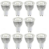 Χαμηλού Κόστους LED Σποτάκια-gu10 λαμπάκια led μη ρυθμιζόμενα 3000k ζεστό φως 5w λαμπάκια led για κουζίνα κουκούλα σαλόνι υπνοδωμάτιο χωνευτός φωτισμός πίστας 10 τμχ