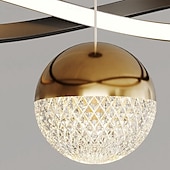 billige Sirkeldesign-moderne krystall LED lysekrone for stue spisestue soverom hjem utskiftelig gull sirkel ring hengende pendel lys