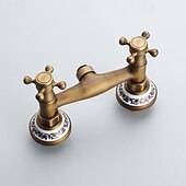 economico Rubinetti doccia-Rubinetto doccia Impostato - Docetta inclusa Stile vintage Ottone antico Esterno Valvola in ottone Bath Shower Mixer Taps