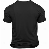 billiga Mäns grafiska t -shirt-Herr Bokstavstryck Rolig T-shirt T-tröja 100 % bomull Kortärmad Grafisk Skjorta Svart Armégrön Mörkblå Bekväm t-shirt Semester Gata Modedesignerkläder
