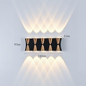 economico Lampade LED da parete-lampada da parete a led 2/3/4/5 teste esterno impermeabile in vetro alluminio 90 cm moderno creativo luce bianca calda corridoio balcone ip65 85-265 v