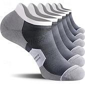abordables calcetines de hombre-Hombre Paquete de 6 Paquetes múltiples Calcetín Calcetines hasta el Tibio Calcetines Cortos Calcetines para correr Calcetines informales Negro Blanco Color Bloque de color Deporte Diario Vacaciones