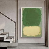 halpa Maisemataulut-käsinmaalattu taivaansininen merkki rothko kangasmaalaus abstrakti taide sisustus moderni seinätaide nykymaalaus kodin sisustus lahja venytetty kehys valmis ripustettavaksi