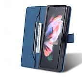Недорогие Чехлы для Samsung-телефон Кейс для Назначение SSamsung Galaxy Z-образный сгиб 7 Z-сгиб 6 Z Fold 5 Z Fold 4 Z Fold 3 Кошелек для карт Полная защита тела Разъем для карты Защита от удара Ретро ПК Кожа PU