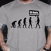 voordelige Grafisch T -shirt voor heren-Voor heren Persoon Grafische prints T-shirt Grafische T-shirts Informele stijl Klassieke Stijl  Korte mouw T-shirt Strakke ronde hals Overhemd Modieus Ontwerper Klassiek Buiten Straat Urheilu Heide
