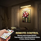 cheap Cabinet Light-Rechargeable Picture Light with Remote, Dimmable Wireless Battery Painting Light, Art Light Display Lamp with Dimmable Timer, Picture Light for Picture Gallery Dart 30/40cm