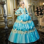 cheap Dresses-Gothic Victorian Vintage Inspired Dress Party Costume Prom Dress Princess Shakespeare Solid Color Ball Gown Fancy Dress Women&#039;s Halloween Carnival Valentine&#039;s Day Party Evening Party Masquerade