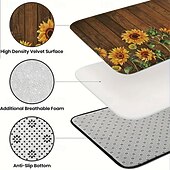 economico Tappeti corridoio-girasoli in legno plat zona tappeto cucina tappetino antiscivolo a prova di olio tappetino soggiorno tappeto indoor outdoor mat arredamento camera da letto tappetino da bagno tappeto d'ingresso porta