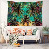tanie gobeliny artystyczne-malowanie tropikalnych liści wiszące gobelin wall art duży gobelin mural wystrój fotografia tło koc zasłona strona główna sypialnia dekoracja salonu