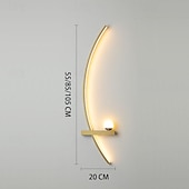 tanie Kinkiety wewnętrzne-Nowoczesna sypialnia salon 55/83/105cm kinkiet led minimalistyczne paski dekoracyjny kinkiet ścienny do sypialni lampka nocna gabinet oświetlenie wewnętrzne domu 85-265v