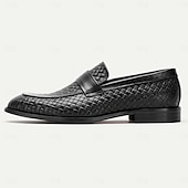 preiswerte Loafer aus hochwertigem Leder-Herren-Loafer gelbbraun schwarz geflochtenes Leder hellbrauner Riemen Slipper