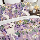 economico Set copripiumino-cartone animato fiori estivi animali tessuto spazzolato addensato letto matrimoniale copripiumino accogliente set aiuola set da 2 pezzi set da 3 pezzi peluche corto leggero e morbido