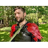 billiga Medeltida-Retro / vintage Medeltida kostymer Renässans Vapen och Rustning Linne Axelrustning Krigare Viking Valhall Herr Maskerad LARP Vuxna Axelrustning Alla årstider