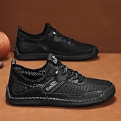 baratos Ténis para Homem-Tênis casuais masculinos feitos à mão – calçados confortáveis e estilosos com cadarço para uso diário e caminhadas