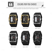 abordables Relojes digitales-Reloj Digital SKMEI para Hombre Reloj Casual de Moda Reloj Luminiscente con Cronómetro Reloj Alarma Pantalla de Fecha y Semana Reloj TPU