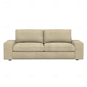 baratos Cobertura de Sofa-Capa de Sofá em Linho Sólido 2 Lugares 3 Lugares Com Estofamento de Algodão e Linho