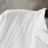 economico Casual da lavoro-Per uomo Camicia Camicia di lino Camicia con colletto cinese Camicia con colletto alla coreana Camicia casual Camicia di cotone Semplice Vacanza Camicia hawaiana Nero Bianco Blu marino Beige Manica