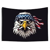 cheap 4th of July-4th of July Independence Day Hanging Tapestry Wall Art Large Tapestry Mural Decor Photograph Backdrop Blanket Curtain Home Bedroom Living Room Decoration Great Eagle