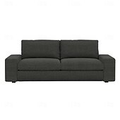 baratos Cobertura de Sofa-Capa de Sofá em Linho Sólido 2 Lugares 3 Lugares Com Estofamento de Algodão e Linho