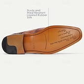billiga Premium läder Loafers-munkbandsskor för män svart brunt brunt läder brogue-spänne