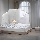 preiswerte Betthimmel &amp; Vorhänge-Moskitonetz fürs Bett, in einer Sekunde zu öffnen und zu schließen, faltbare Haushaltsnetze, Erhöhung der Höhe, 119,4 cm, große Fläche, Moskitonetz, Installation kostenlos