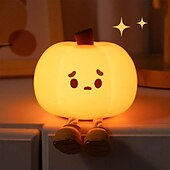 preiswerte Kindergarten-Nachtlichter-Kürbis-Nachtlicht, gruseliges Kürbis-Silikon-Putting-Light, 3 Dimm-Helligkeit einstellbar, weiches Licht für das Schlafzimmer &amp;wohnzimmer halloween weihnachtsdekoration