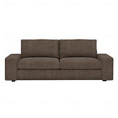 baratos Cobertura de Sofa-Capa de Sofá em Linho Sólido 2 Lugares 3 Lugares Com Estofamento de Algodão e Linho