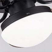 economico Ventilatore da soffitto con luci-3 luci 108 cm Design Singolo Ventilatore da soffitto Metallo Vetro Finiture Verniciate Vintage Stile Nordico 110-120V 220-240V