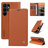 cheap Samsung Cases-Phone Case For Samsung Galaxy S24 S23 S22 S21 S20 Ultra Plus FE A54 A34 A14 Note 20 10 S25 Ultra Wallet Case Magnetic Full Body Protective Kickstand Retro TPU PU Leather