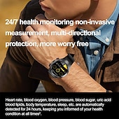 Χαμηλού Κόστους Smartwatch-φυσιοθεραπεία λέιζερ γλυκόζης αίματος έξυπνο ρολόι υγείας ρολόι γυμναστικής τρεξίματος bluetooth βηματόμετρο παρακολούθησης θερμοκρασίας συμβατό με android ios γυναίκες άνδρες ip67 αδιάβροχο