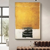 halpa Maisemataulut-käsinmaalattu taivaansininen merkki rothko kangasmaalaus abstrakti taide sisustus moderni seinätaide nykymaalaus kodin sisustus lahja venytetty kehys valmis ripustettavaksi
