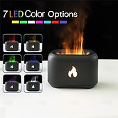 economico Luci intelligenti-Umidificatore d&#039;aria a vulcano LED Smart Light umidificatore profumato a fiamma lampada a cristallo di sale dispositivo per olio essenziale diffusore di aromi per la casa