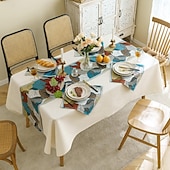 cheap Table Runners-Wide Border Jacquard Table Runner with Messy Colorful Leaves 71/79/87inch Long