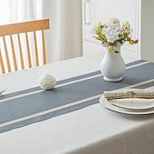 abordables Chemins de Table-chemin de table imperméable à rayures 12 x 71 pouces