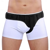 baratos Ligas e Suportes-cinto de hérnia para homens mulheres suporte de hérnia inguinal do lado esquerdo/direito com almofadas de compressão removíveis, preto