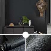 cheap Solid Color Wallpaper-Modern Vinyl Waterproof Removable Smooth Wallpaper Sticker Self-Adhesive Contact Paper for Furniture Stickers Kitchen Living Room 300x60cm