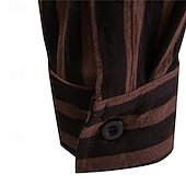 economico camicia da uomo con bottoni-Per uomo Camicia Camicia Estiva Camicia casual Camicia da Spiaggia Camicia con Bottoni Camicie a righe Kaki Verde militare Caffè Manica Lunga A righe Bavero Vacanza Camicia hawaiana Tasca