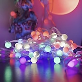 abordables Lumières intelligentes-Guirlande lumineuse LED RVB à intensité variable pour réception de mariage élégante avec contrôle par application, étanche pour une utilisation en extérieur, parfaite pour la décoration de festival,