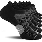 abordables calcetines de hombre-Hombre Paquete de 6 Paquetes múltiples Calcetín Calcetines hasta el Tibio Calcetines Cortos Calcetines para correr Calcetines informales Negro Blanco Color Bloque de color Deporte Diario Vacaciones