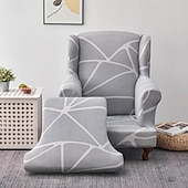 preiswerte Sesselabdeckung &amp; Armless Chair Cover-weicher, elastischer Tigerbankbezug, Freizeithockerbezug, karierter Rundum-Sofastuhlbezug